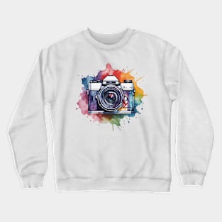 Colorful Camera Logo Crewneck Sweatshirt